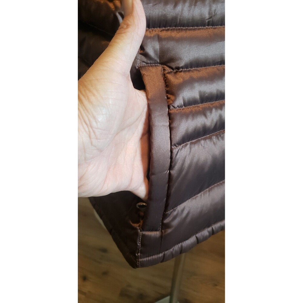 Bernardo Puffer Womens Size XL Brown Packable Quilted Goose Down Outdoor Vest - Picture 5 of 10